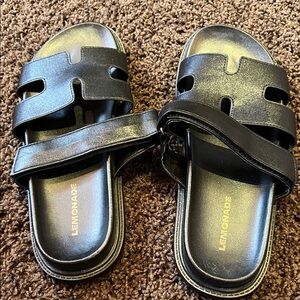 Lemonade Black Sandals